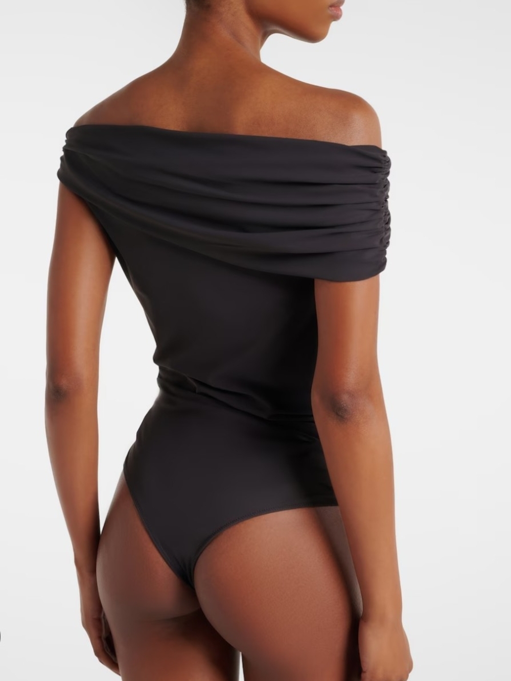Off-Shoulder Black Bodysuit